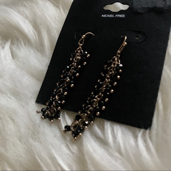 NWT Seed Bead Statement Drop Earrings - Picture 2 of 3